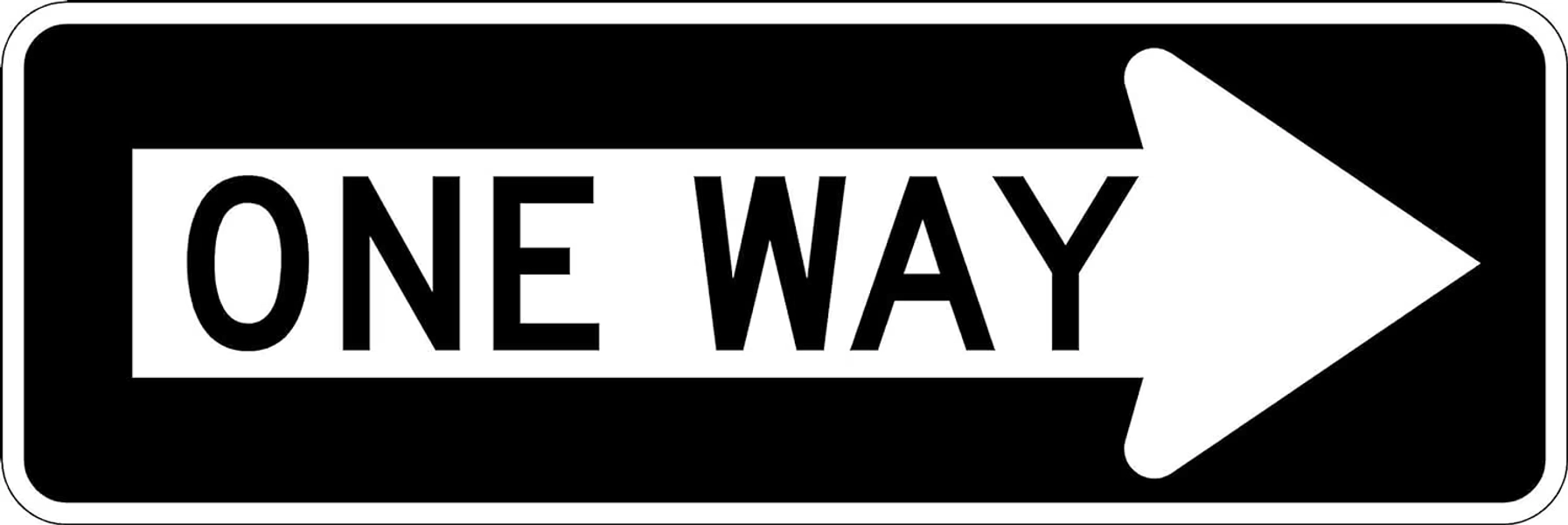 36 x 12 One Way Left Arrow Sign - Highly Visible with 3M's High-Intensity Prismatic Sheeting - A Genuine Traffic Control Sign - Backed by a 10-Year 3M Warranty - Walmart.com