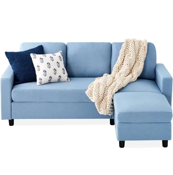 Best Choice Products Upholstered Sectional Sofa Couch with Chaise Lounge