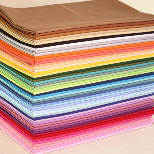 100 Mixcolor Plain Solid Charm Cotton Squares Bundle Quilting Fabric Sewing Patchwork Craft DIY Material