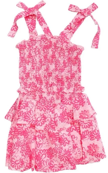 Jessica Simpson Big Girls Ruched Dress in Pink, Large (14-16)