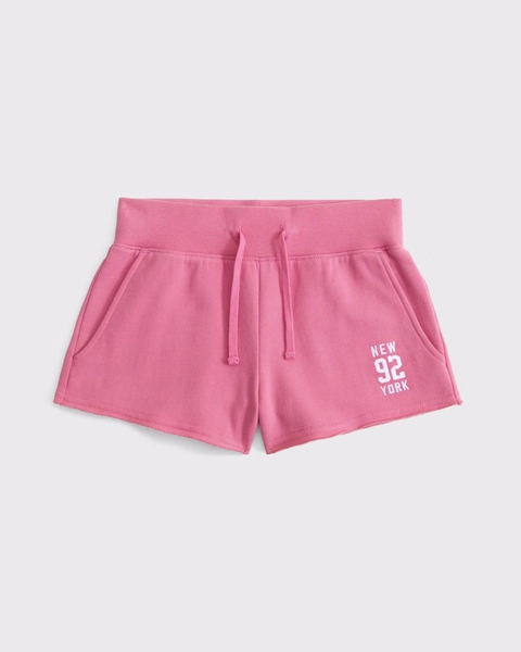 low rise cutoff fleece shorts