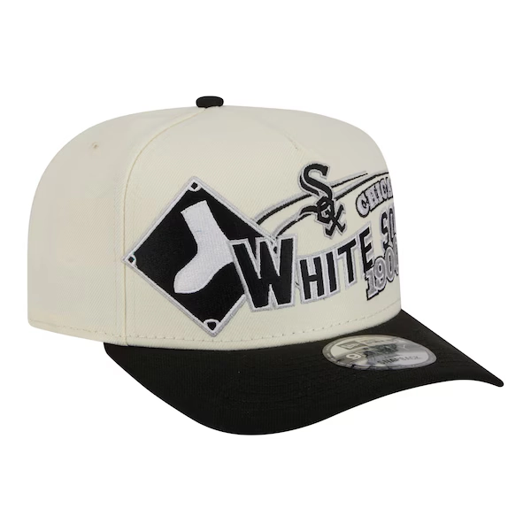  Chicago White Sox New Era Classic A-Frame 9FIFTY Snapback Hat - Cream/Black