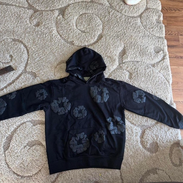 Denim Tears Mono Wreath Hoodie 'Black’