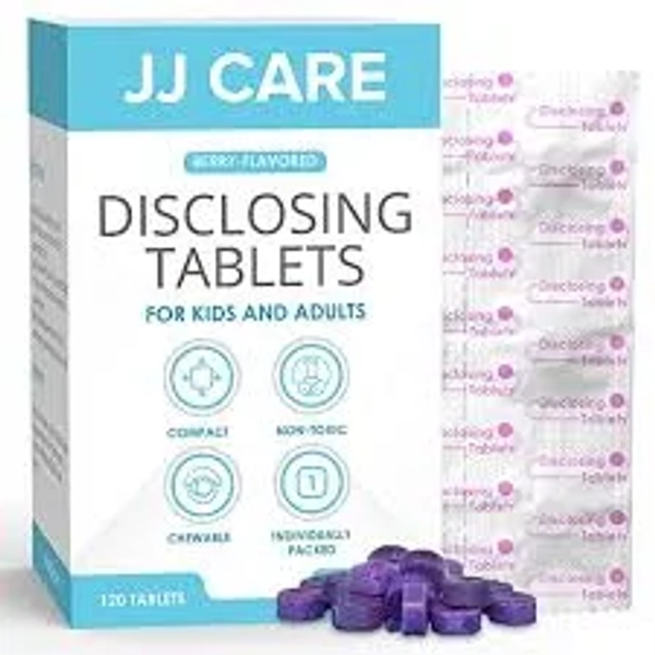 Jj Care Disclosing Tablets for Kids and Adults 120 Count