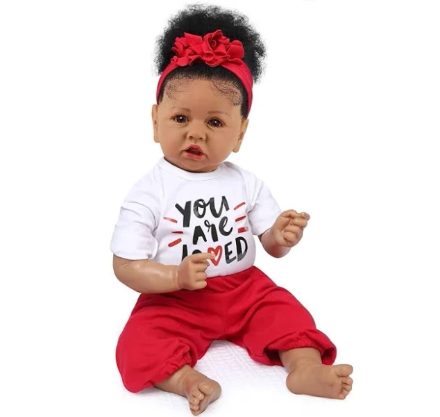 Black Reborn Baby Doll Girl, 20 Inch African American Reborn Baby Doll With Soft Body, Best Gift For Kids Age 3+