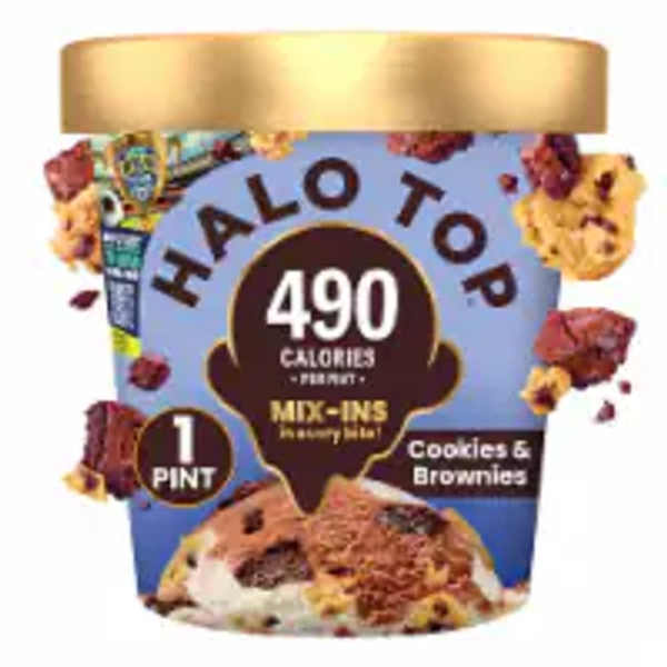 Halo Top Cookies & Brownies Light Ice Cream, 1 Pint