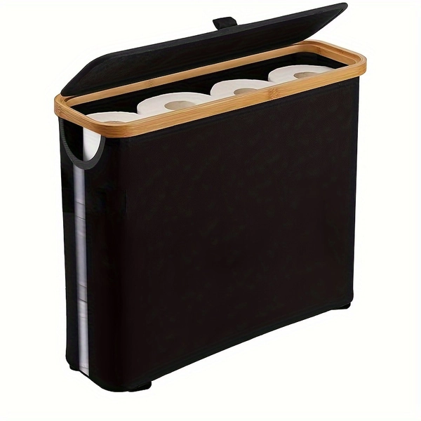 [Bohemian Toilet Paper Holder] Freestanding Toilet Paper Holder - Bohemian Ultra Thin Roll Paper Organizer Storage Basket for 12 Trillion Rolls, Modern Bathroom Organizer Container, Hand Towel Organizer, Laundry Basket for Paper Towels & Accessories