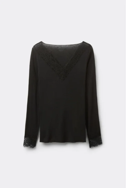 Modal Cashmere Ultralight Long Lace Shirt