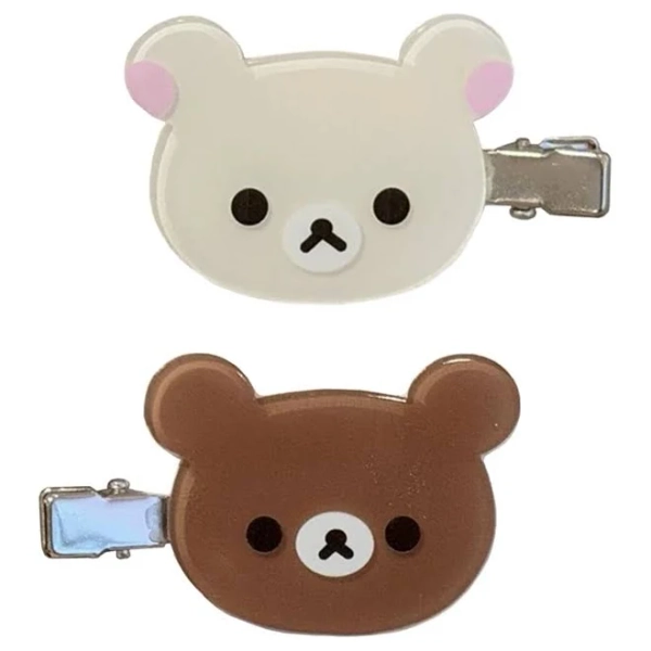 Rilakkuma Korilakkuma Anime Bear Head Hair Clips