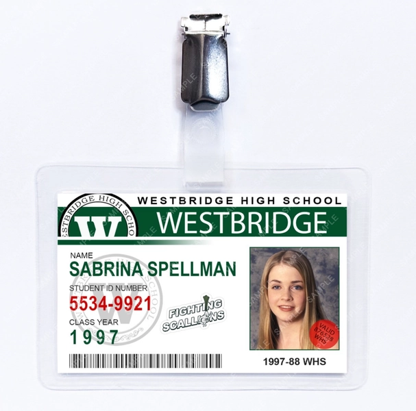 Sabrina The Teenage Witch Student ID Card Prop Badge Cosplay Costume Halloween