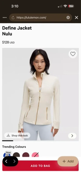 Define Jacket *Nulu - White ivory