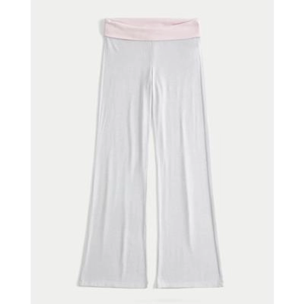 Always Cozy Knit Foldover Waist Flare Pants