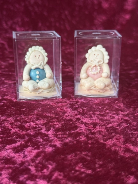 Vintage 1987 Kencraft Bubblegum Buddies, Set Of 2, Two Babies In 2”Cases.NIB