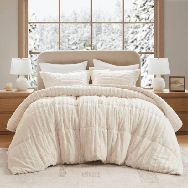 Madison Park Duke Faux Fur Comforter Mini Set