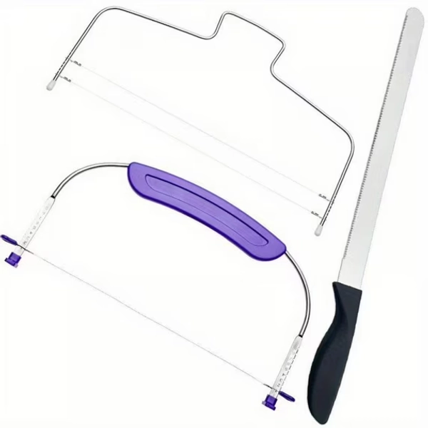 3 Pack Adjustable Cake Layer Cutter Cake Slicer with Stainless Steel Wires and Handle Cakes Baking Tools Cake Cutter Slicer Leveler Cake Layer Cutter