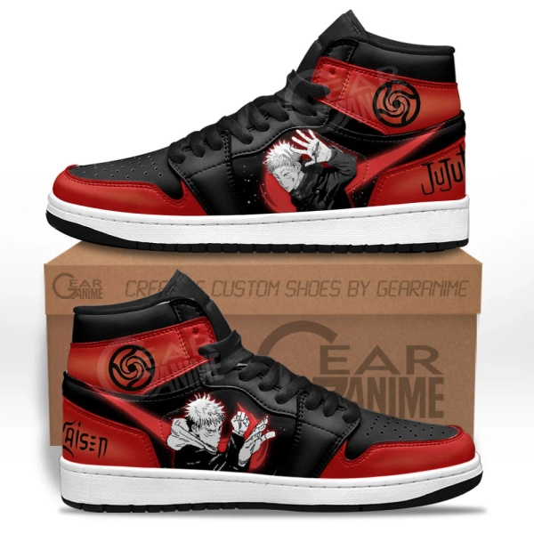 Yuji Itadori High-Top Leather Sneakers Cursed Energy Edition