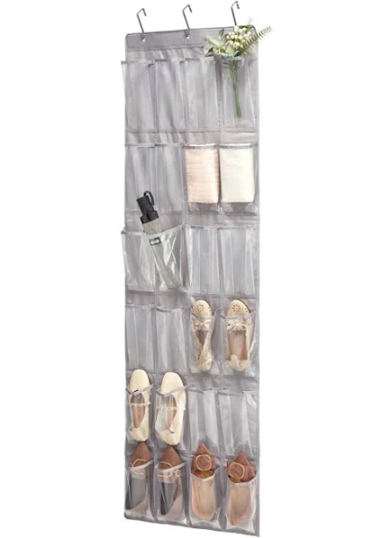 Style Selections Fabric H Tier 24 Pair Over The Door Shoe Organizer