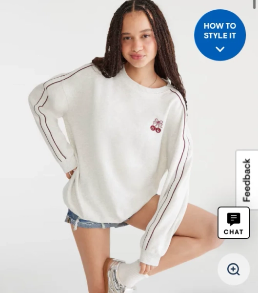 WomenHoodies + SweatsCloud Soft Cherry 87 Crew SweatshirtCloud Soft Cherry 87 Crew Sweatshirt