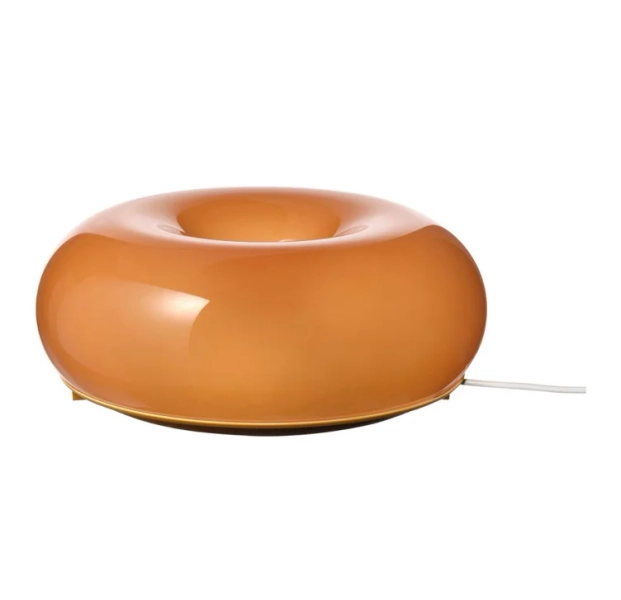VARMBLIXT Led-lamp tafel/muur - oranje glas/rond 30 cm