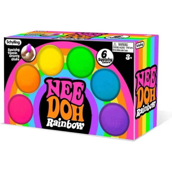 NeeDoh Rainboh Teenie – Mini Globs – 6 Pack - NEEDOH Official Sensory Toys Website