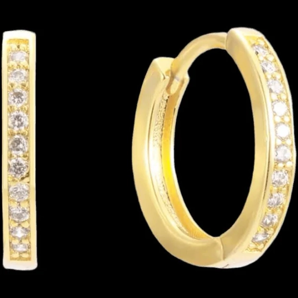 18K Gold Waterproof Eternity Earrings