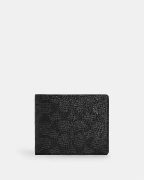Charcoal 3-In-1 Wallet In Signature Canvas