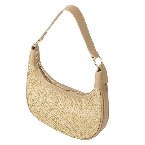 Mini Small Summer Purse Straw Crescent Bag Straw Woven Purse Cute Vacation Wi...