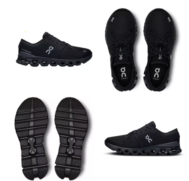 On Women's Cloud X 4 (Feather/Black) Women's Shoes