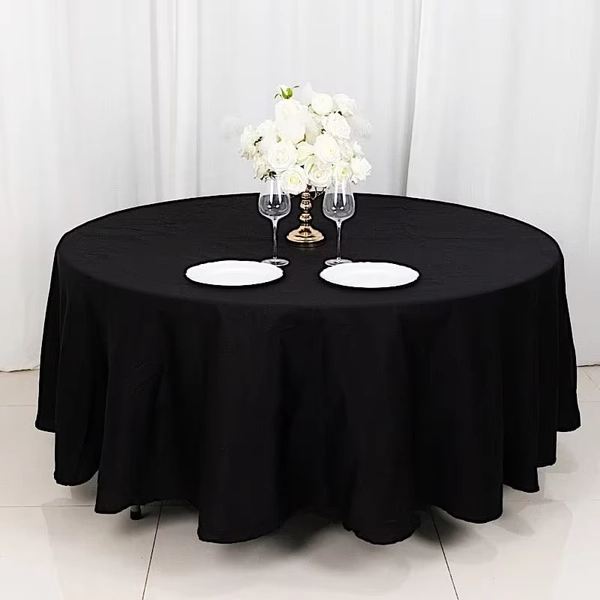 Big Table Cloth Black Rectangular Round Table Cloths Damask Table Cover for Event Hotel Wedding Birthday Party Decorations