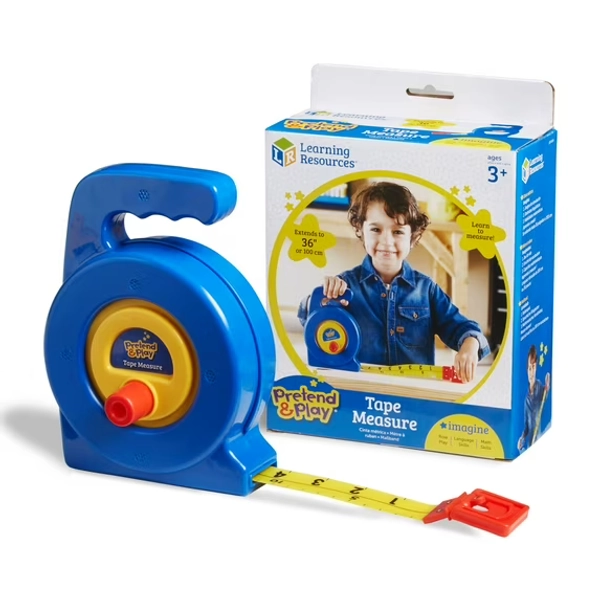 Learning Resources Pretend Play 3" Long Tape Measure - Kids Construction Toys, Ages 3+
