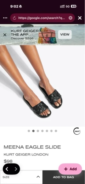 Black Meena Eagle Slide