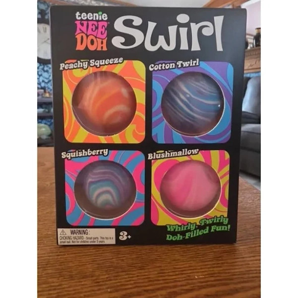 Nee Doh Teenie Swirl NeeDoh Squeeze Toy 4-Pack