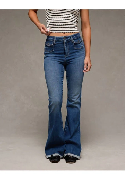 AE Next Level Super High-Waisted Flare Jeans