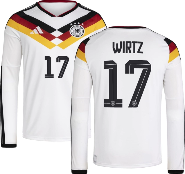 adidas Adult Germany Florian Wirtz #17 2026 Home Long Sleeve Replica Jersey
