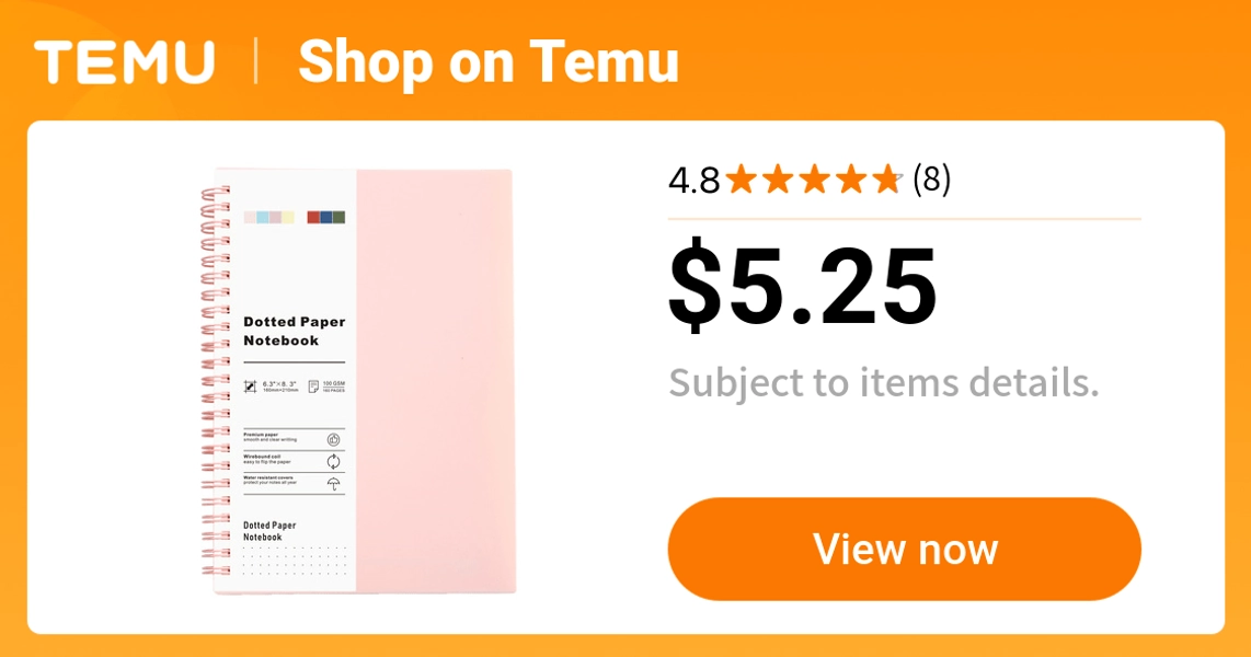 a5 dot grid spiral notebook 160 pages thick paper plastic - Temu