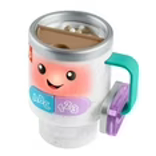 Fisher-Price Laugh & Learn Wake up & Learn Coffee Mug Baby & Toddler Toy with Music & Lights