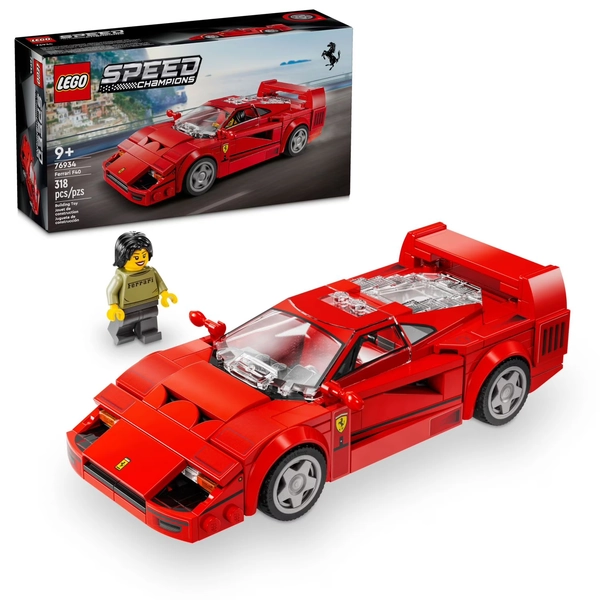LEGO Speed Champions Ferrari F40 Supercar, Toy Car Model Building Set, Ferrari Gift Idea, 76934 - Walmart.com
