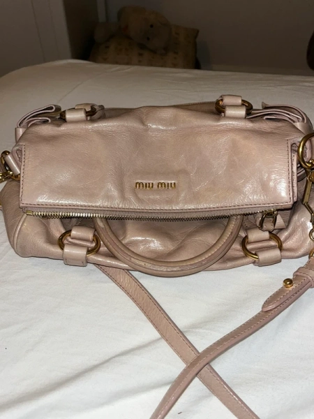 Miu Miu vintage vitello bow leather bag 2012