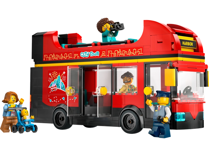Red Double-Decker Sightseeing Bus