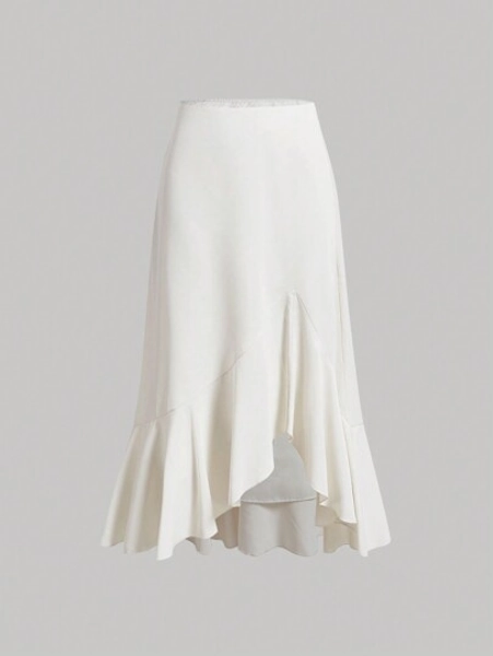 SHEIN MOD Women's Solid Color Daily A-Line Skirt, Back To School Clothes, Brunch, School Clothes, Club Women Outfits, Teacher Skirt, Business Skirt