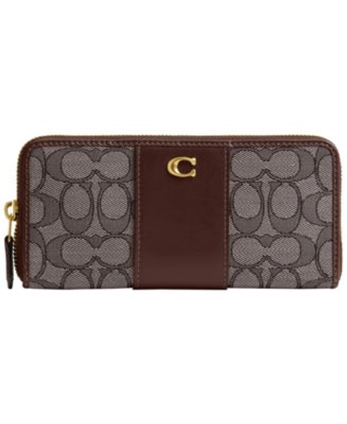 Essential Slim Accordion Signature Canvas Zip Around Wallet 