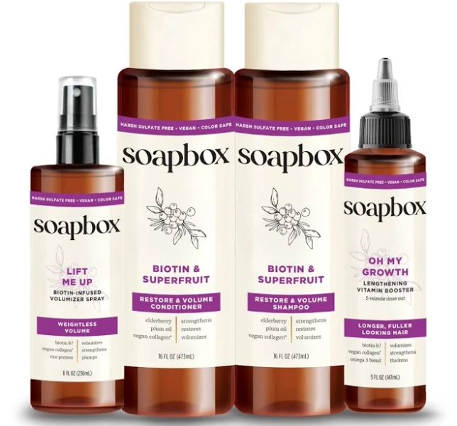 Soapbox Biotin & Superfruit Haircare Complete Bundle Set
