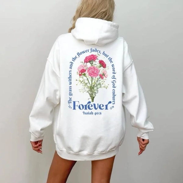 Oversized Hoodie with Bible Verse