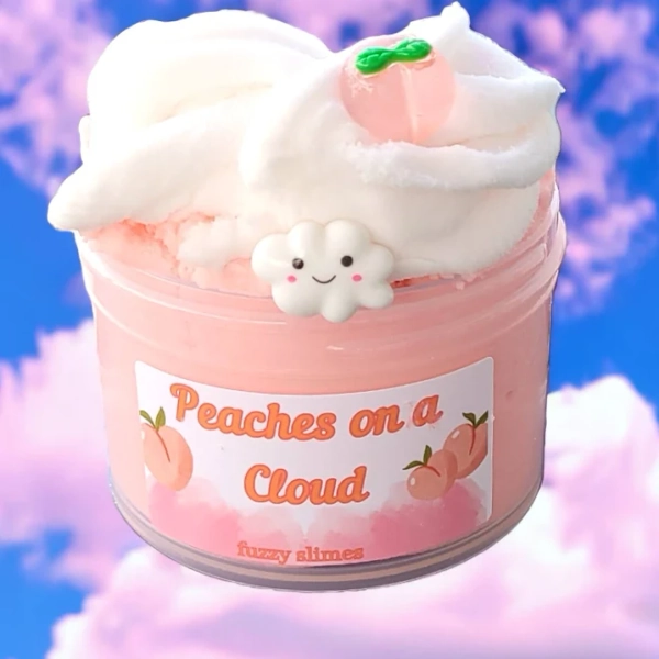 Peaches on a cloud slime -peach scent