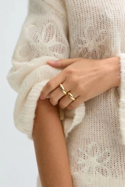 2-pack chunky rings - Guld - Dam - Gina Tricot