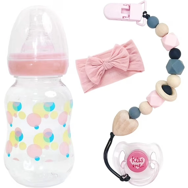 Magnetic Pacifier Clips Pink for Reborn Baby Dolls
