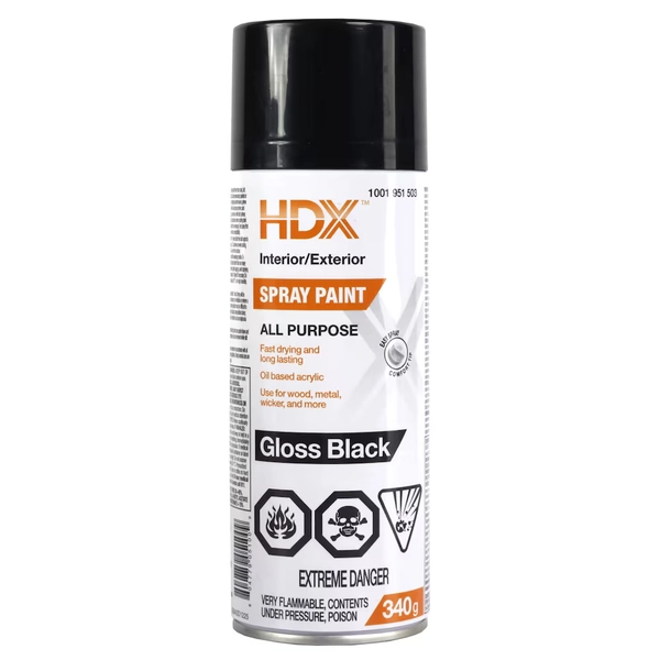 All-Purpose Spray Paint - Gloss Black, 340 g