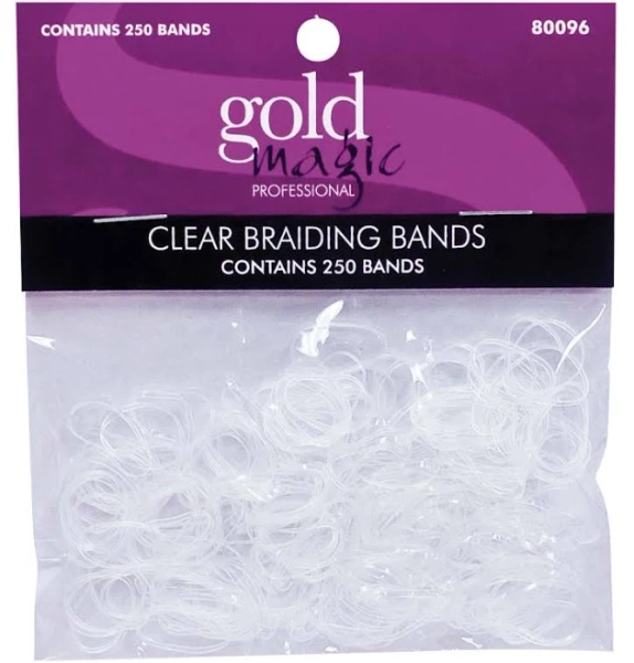 Gold Magic Clear Elastic Braiding Bands