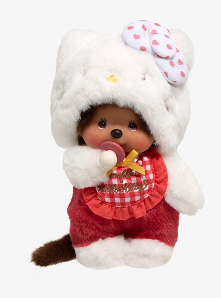 Monchhichi X Hello Kitty Gingham Bib Doll