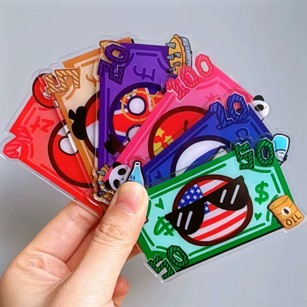 1/4/8CM Countryballs Acrylic Card Doll Russia UK France Germany USA China Ball Figure Currency Polandball Cosplay Toy Gift